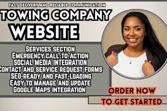 towing website roadside assistance site towing company site booking auto service