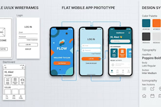 design mobile UI UX with wireframes and prototype