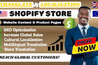 localize and translate your shopify store and  product page to any language
