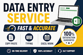 do data entry copy paste typing work