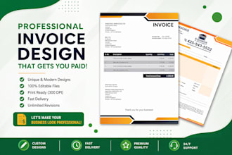 design professional invoice templates with gbp formatting