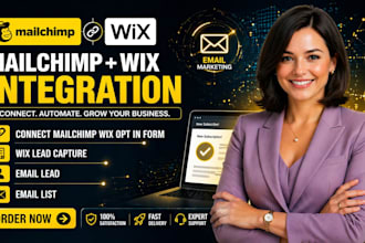 connect mailchimp wix opt in form, wix lead capture, email lead, email list
