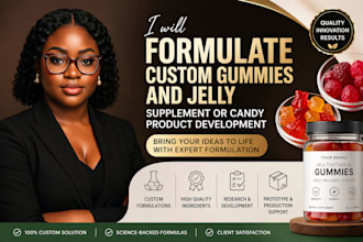 formulate gummy and jelly supplement or candy products