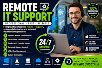 provide technical and IT system support services remotely