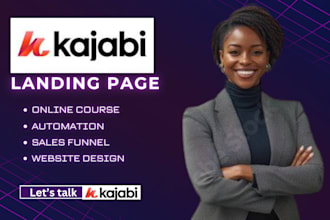 do kajabi website design, kajabi landing page or kajabi online course