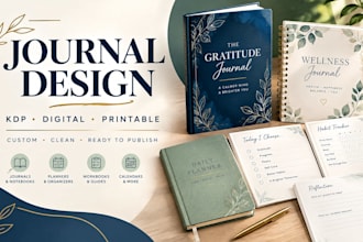do kindle journal design, prayer journal, workbook design, journal formatting