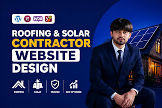 design a roofing or solar contractor website with local SEO