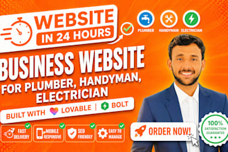 design an electrician, plumber, or handyman website using lovable or bolt new