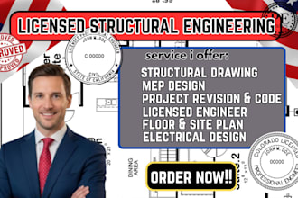 deliver full mep, hvac, electrical engineer permit drawings as licensed engineer