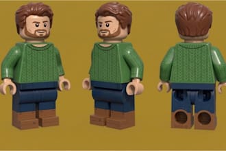 design custom 3d lego model, lego minifigure, lego toys and custom lego sets