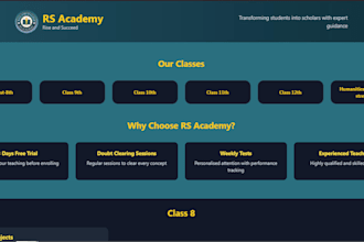 create a modern responsive website for coaching institute or small business