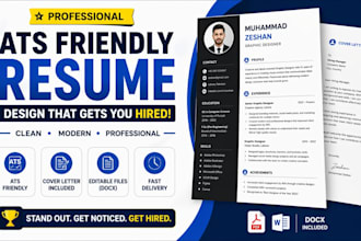 design a professional ats friendly CV resume