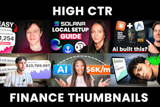 design a high CTR youtube thumbnail for finance and business
