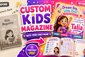 create a personalized kids story with activities and your child name