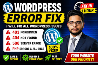 fix wordpress critical error, 500 server error, 404, 403 and php issues