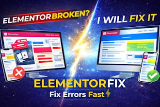 fix elementor errors, bugs and design issues fast