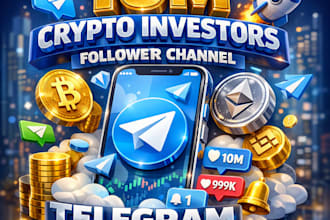 add 10m crypto investors follower channel promotion telegram subscribers
