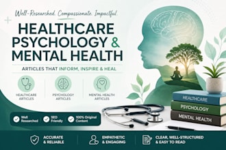 articles on healthcare, psychology, and mental health