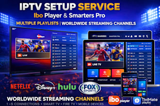 deliver worldwide streaming channel for ibo player,france and smarters playlist
