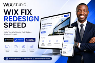 wix website redesign fix wix site wix studio expert speed optimization and SEO