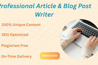write high quality and SEO friendly articles for your blog