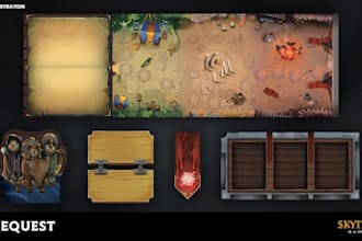 design board game art, cards and game assets