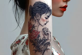 design stunning watercolor tattoo illustrations