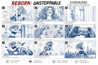 sketch storyboard perfect for movie animation or commercial idea storyboard art