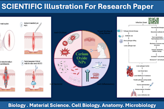 create scientific illustrations, diagrams and figures