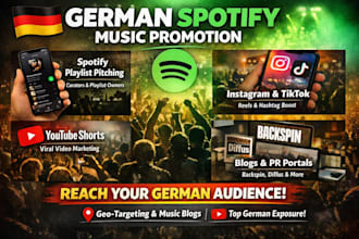 german spotify music promotion, spotify track album promotion spotify playlist