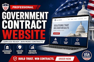 design government contract website, capability statement, sam gov ready business