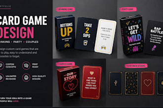 design playing card game drinking card party card couples card deck card design