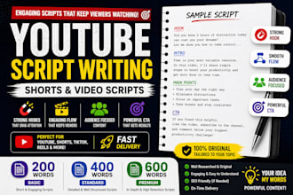 write engaging youtube scripts for any niche