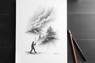 draw pencil or charcoal portrait drawings for you