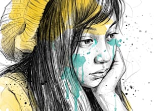 create unique scribble art sketch illustrations