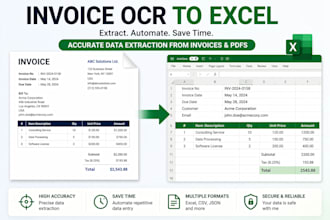 automate invoice and PDF data extraction using ocr