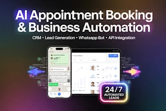 ai appointment booking business automation, CRM lead generation whatsapp bot API