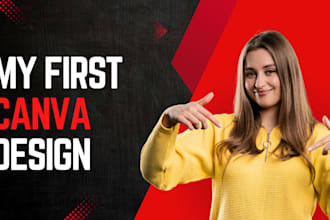 design a professional youtube thumbnail design in canva
