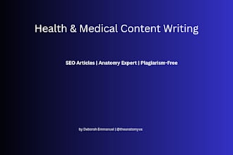 write SEO health and medical blog articles