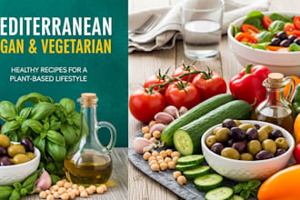write and design a vegan vegetarian meal cookbook, mediterranean healthy recipes
