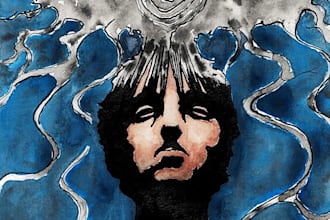 create a mystical hand drawn illustration in watercolor and ink