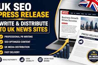 write UK SEO press release UK PR distribution submit to news sites