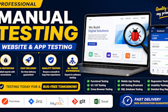 do professional manual website testing and bug reporting