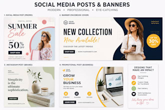 design posts and banners for social media