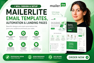 do mailerlite landing page form, newsletter, email template design automation