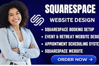 design squarespace booking website, events and retreats redesign website