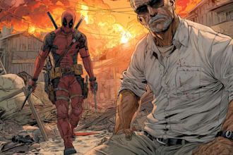 comic book illustration with comic book illustrator