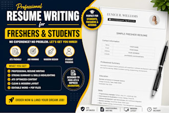write a professional resume for students and freshers