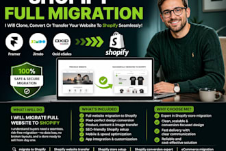 clone convert or transfer framer jimdo oxid website to shopify website migration