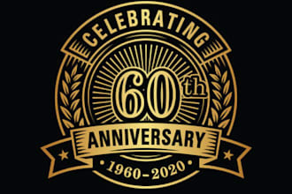 design anniversary, birthday, and memorable wedding logo